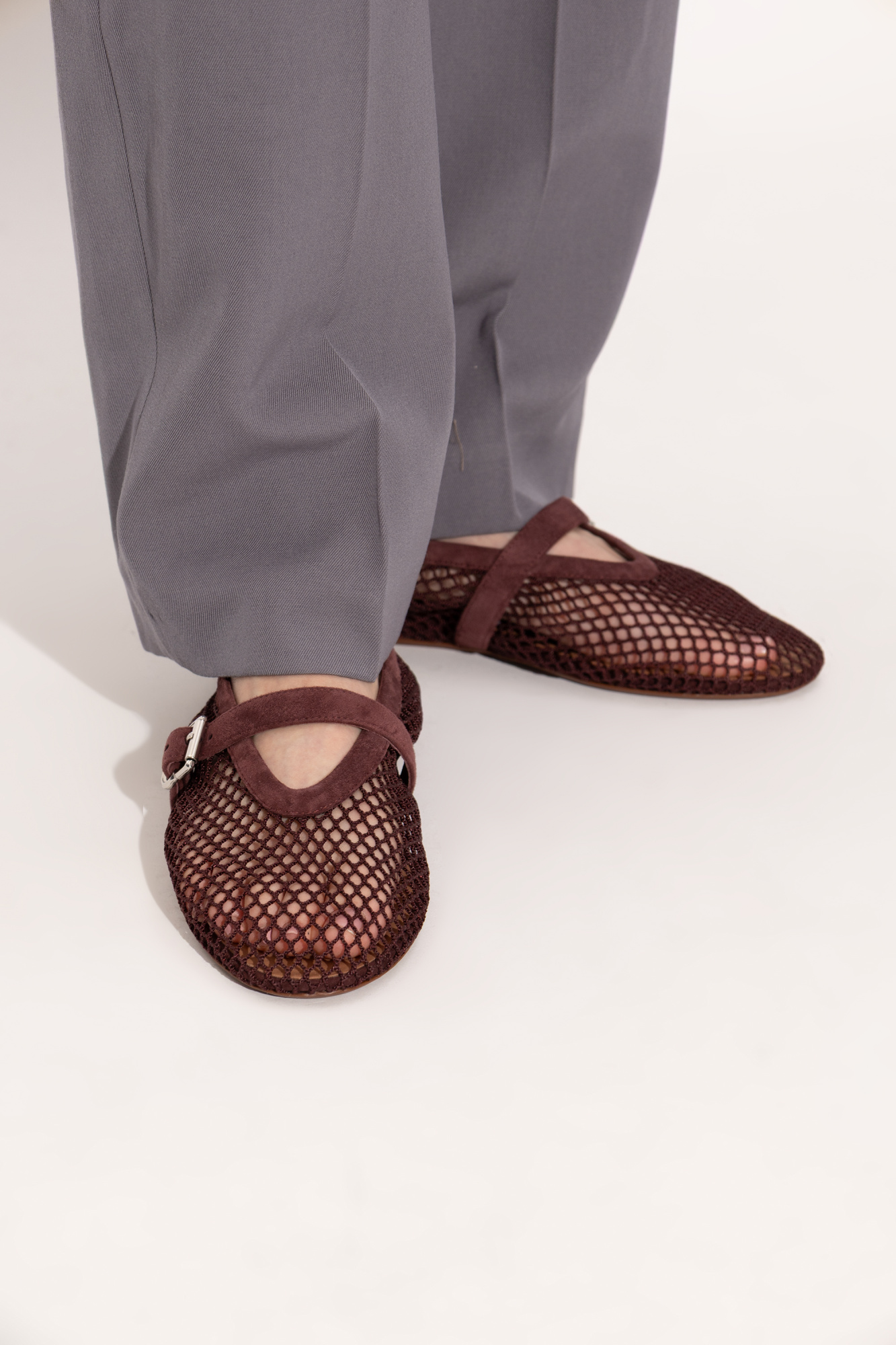 Burgundy Mesh ballerinas Alaïa - Vitkac AS